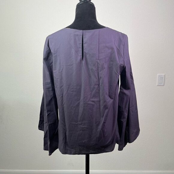 Amanda UpRichard Blue Gray Bell Sleeve Top Women’s Size S - Picture 5 of 7
